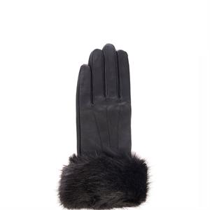 Barbour Fur Trimmed Leather Gloves